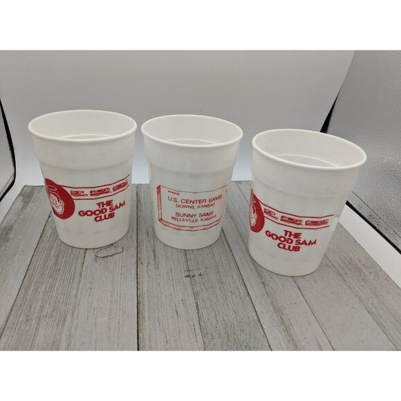 Vintage Good Sam Club Plastic Drinking Cup Advertising Downs Belleville KS - Picture 1 of 10